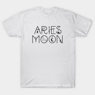 Aries moon sign celestial typography T-Shirt